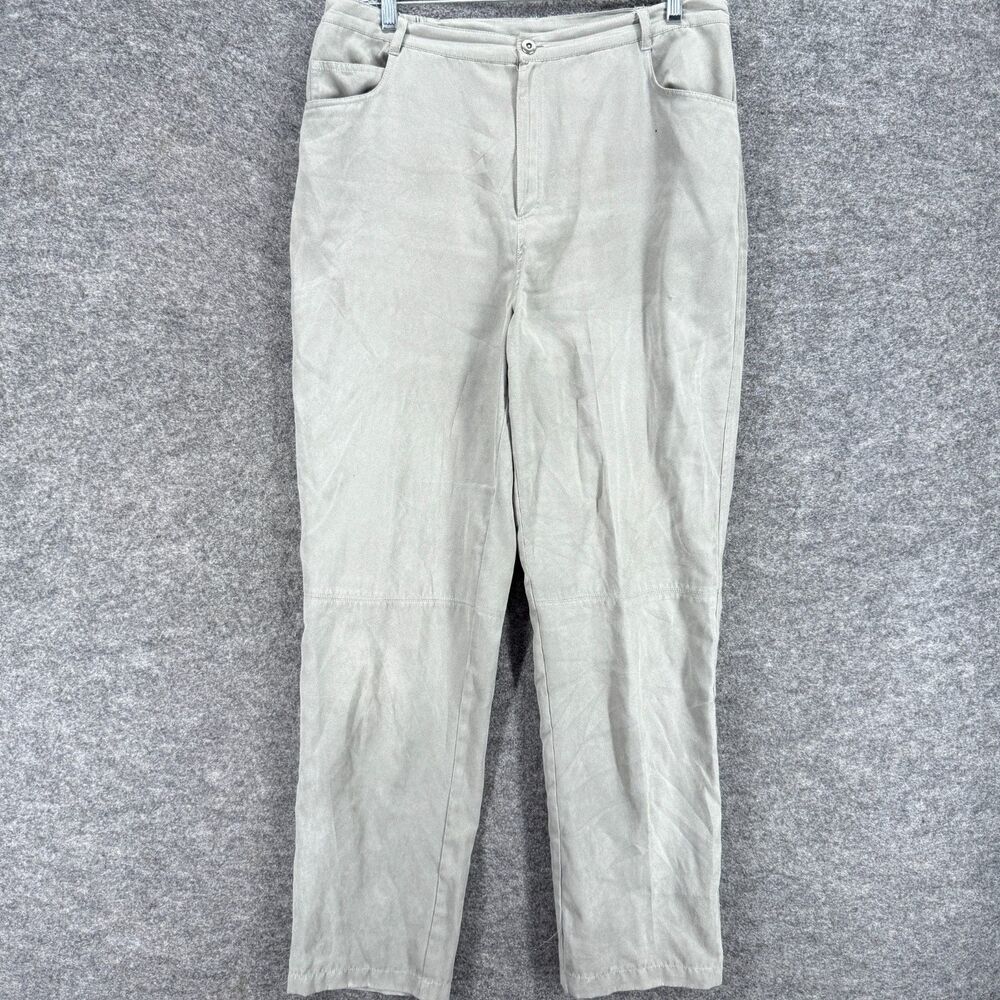 Shego's Pants Women 2 Gray High Rise Pleated Chino Straight Pockets Casual